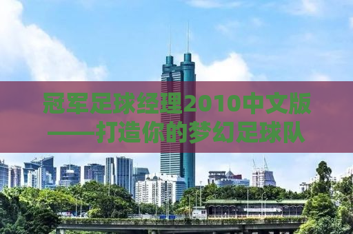 冠军足球经理2010中文版——打造你的梦幻足球队