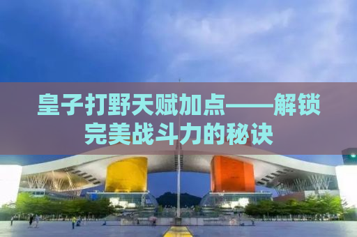 皇子打野天赋加点——解锁完美战斗力的秘诀