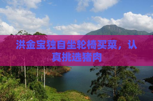 洪金宝独自坐轮椅买菜，认真挑选猪肉
