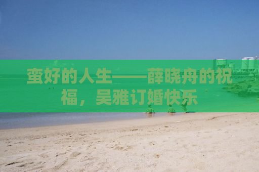 蛮好的人生——薛晓舟的祝福，吴雅订婚快乐