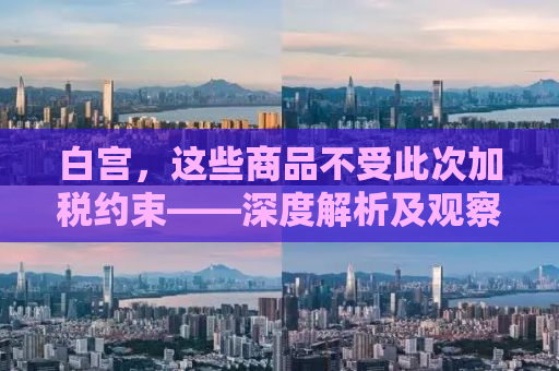 白宫，这些商品不受此次加税约束——深度解析及观察