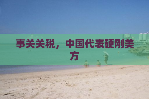 事关关税，中国代表硬刚美方