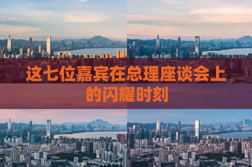 这七位嘉宾在总理座谈会上的闪耀时刻