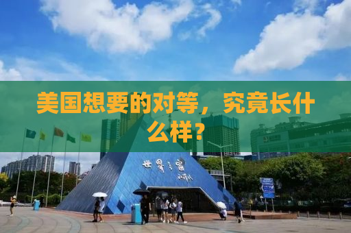 美国想要的对等，究竟长什么样？
