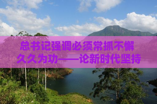 总书记强调必须常抓不懈 久久为功——论新时代坚持与发展的重要力量