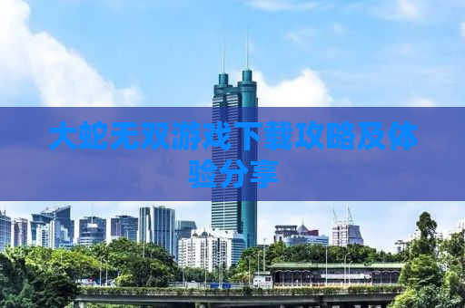大蛇无双游戏下载攻略及体验分享