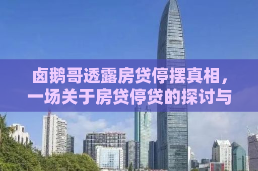 卤鹅哥透露房贷停摆真相，一场关于房贷停贷的探讨与解析