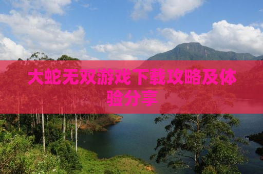 大蛇无双游戏下载攻略及体验分享