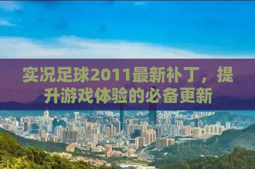 实况足球2011最新补丁，提升游戏体验的必备更新
