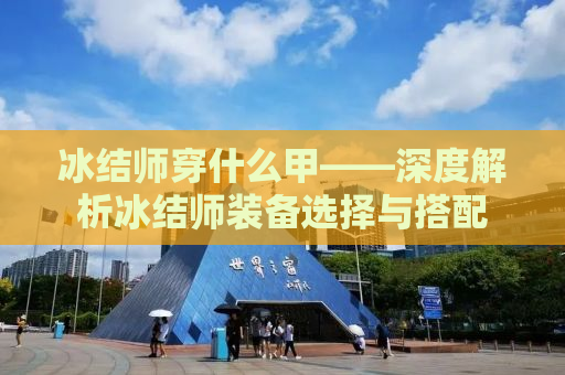 冰结师穿什么甲——深度解析冰结师装备选择与搭配