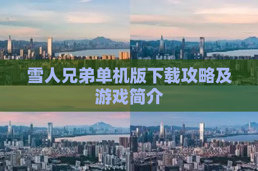 雪人兄弟单机版下载攻略及游戏简介